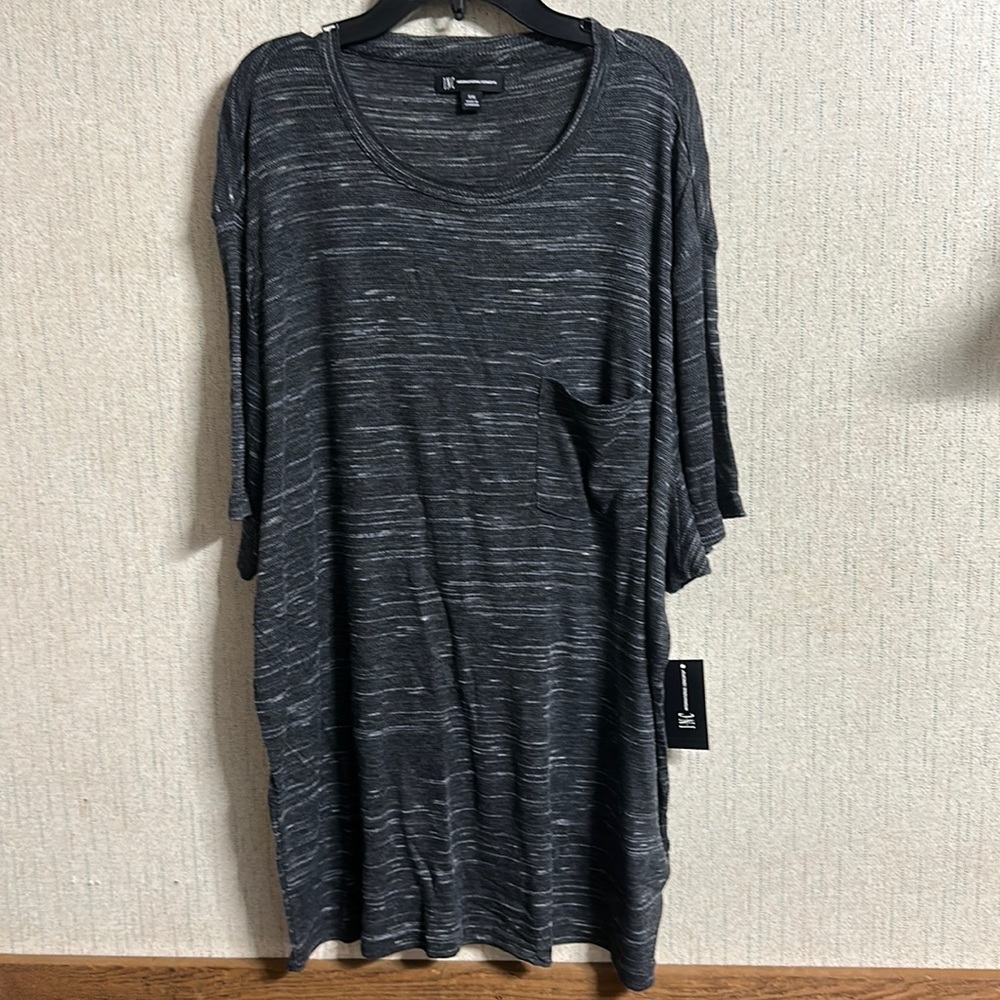 INC INTERNATIONAL CONCEPTS POCKET TEE: BLACK/GRAY: NEW WITH TAGS: SZ XXL